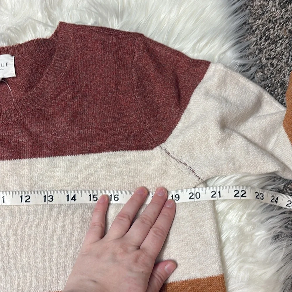 NWT Pinque Design Studio From Stitch Fix Rust Stone Combo Long Sleeve Sweater XL